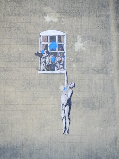 Banksy Art in Bristol - Well Hung Lover