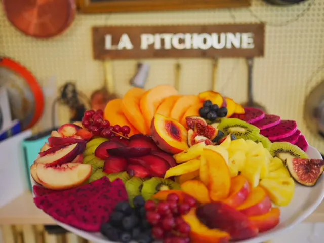 Fruit platter at La Pitchoune